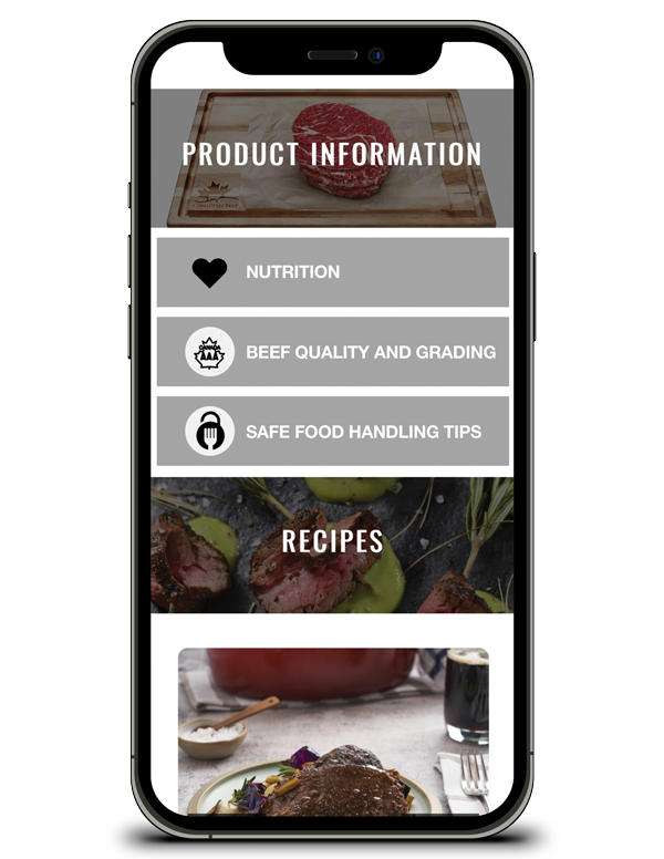 Within each cut category, explore a variety of beef cuts, recipes with videos, cooking methods, and nutrition and food safety information.